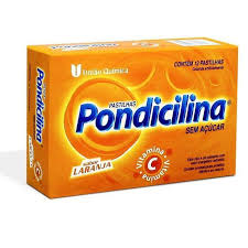 PASTILHA PONDICILINA VITAMINA C SABOR LARANJA COM 12 UNIDADES