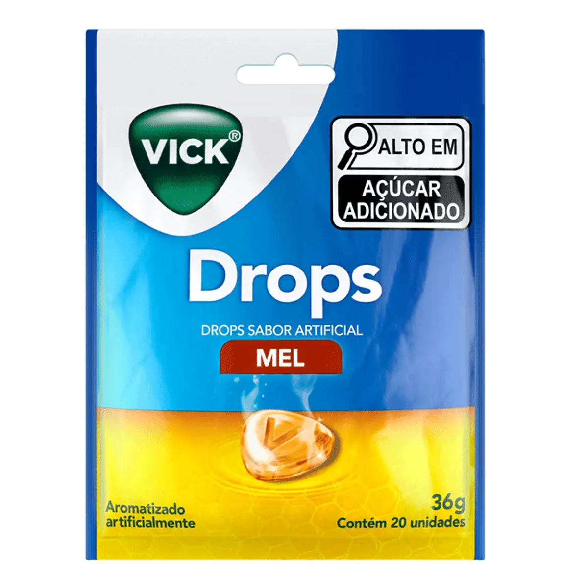 PASTILHAS VICK DROPS MEL P&G COM 20 UNIDADES