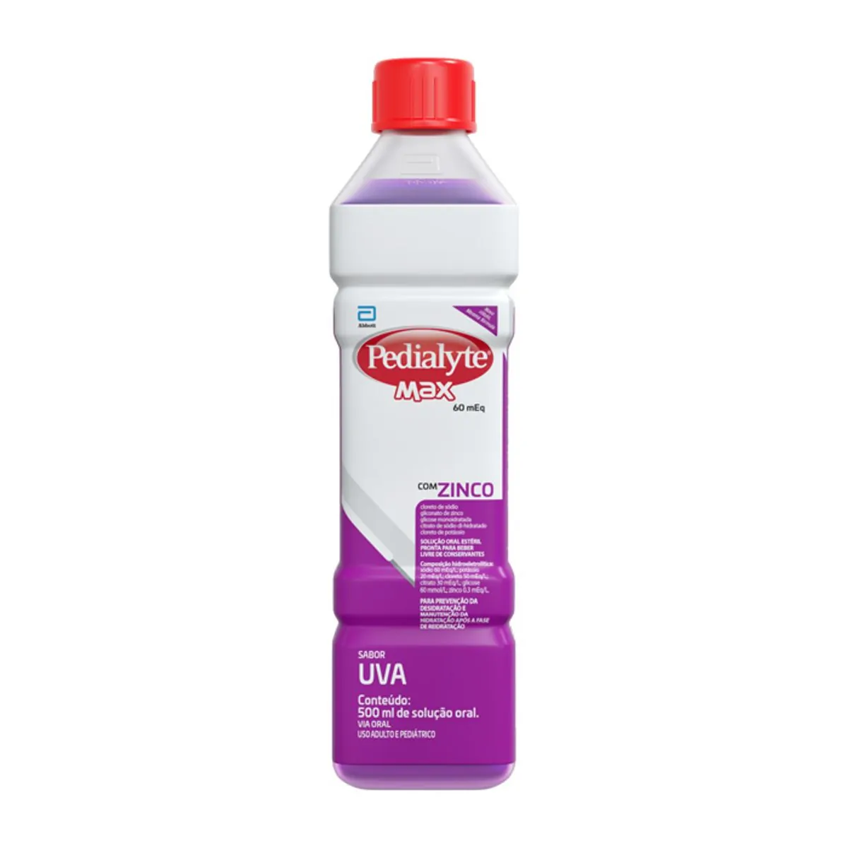 PEDIALYTE MAX SOLUCAO ORAL SABOR UVA 500ML