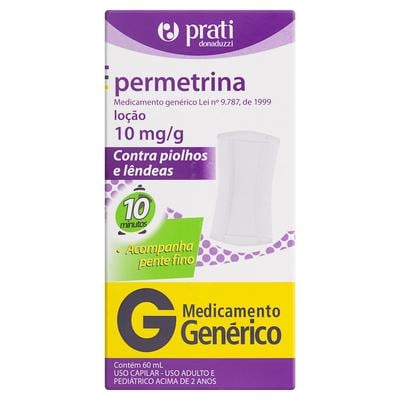 PERMETRINA 10MG/G PRATI DONADUZZI FRASCO LOCAO COM 60ML