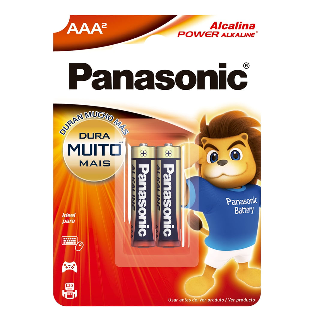 PILHA ALCALINA PANASONIC PALITO AAA COM 10 UNIDADES