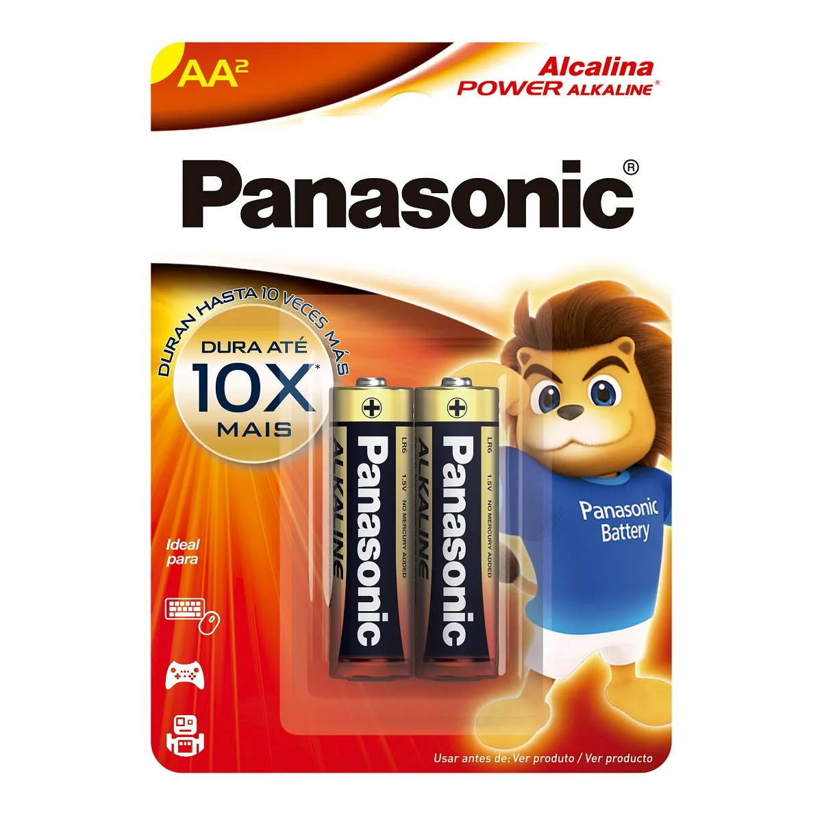PILHA ALCALINA PANASONIC PEQUENA CARTELAO AA