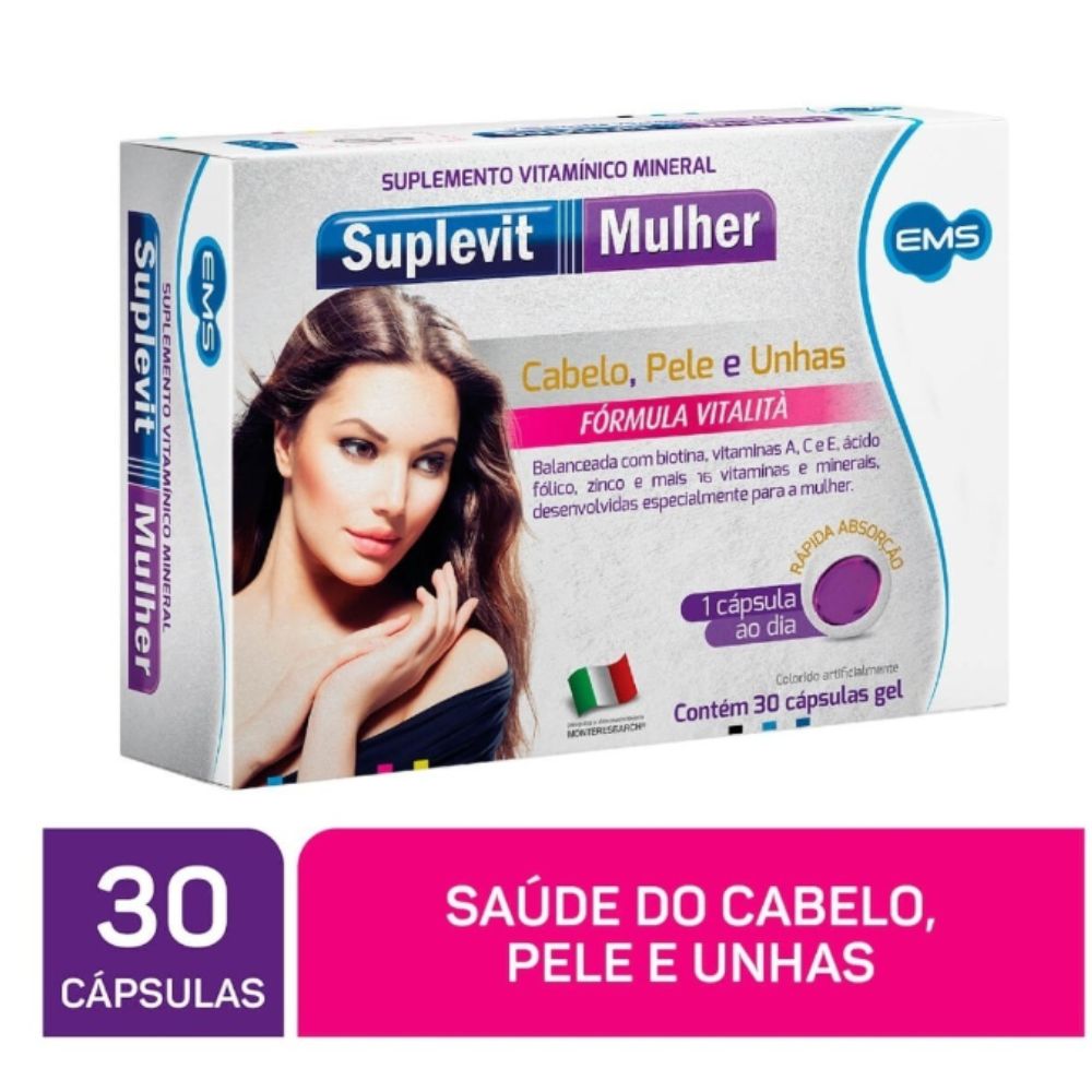 POLIVITAMINICO SUPLEVIT MULHER COM 30 CAPSULAS