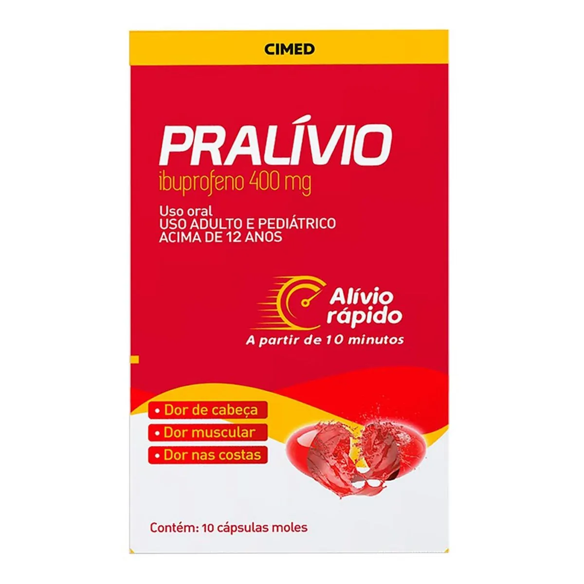 Thumbnail de PRALIVIO 400MG CIMED BLISTER COM 10 CAPSULAS