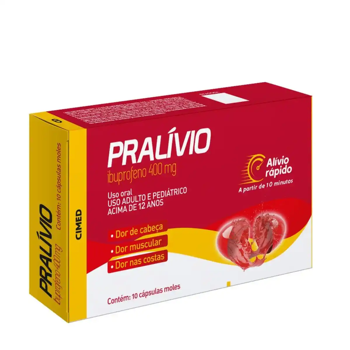 PRALIVIO 400MG CIMED BLISTER COM 10 CAPSULAS