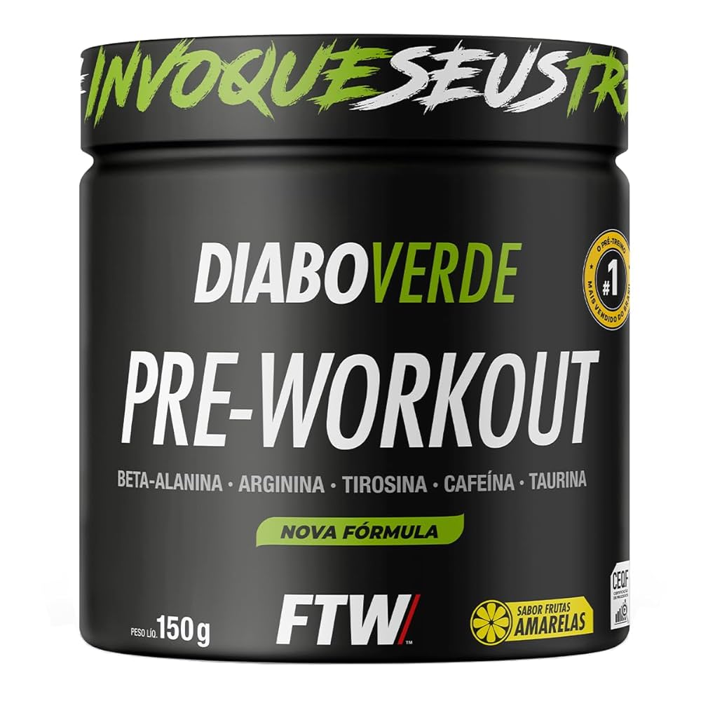 PRE TREINO FTW DIABO VERDE INSANO FRUTAS AMARELAS 150G