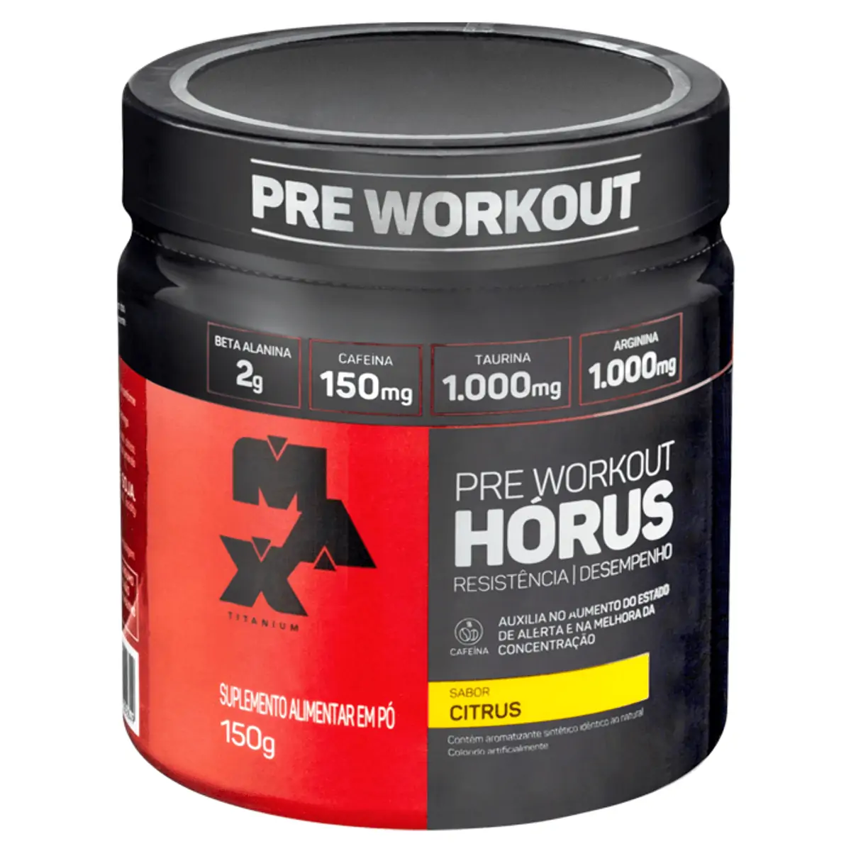 PRE-TREINO HORUS MAX TITANIUM SABOR CITRUS 150G