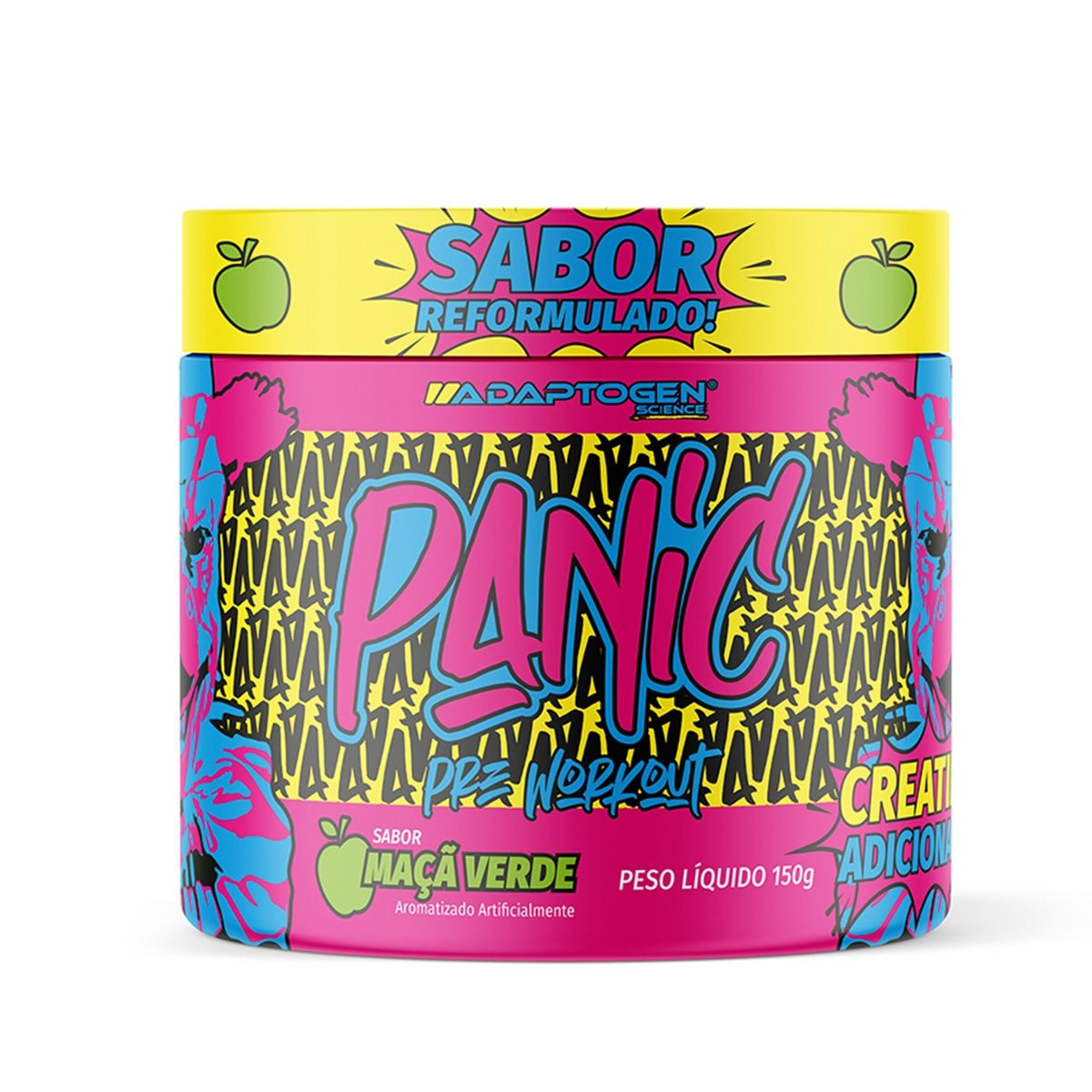 PRE-TREINO PANIC ADAPTOGEN SCIENCE SABOR MACA VERDE 150G