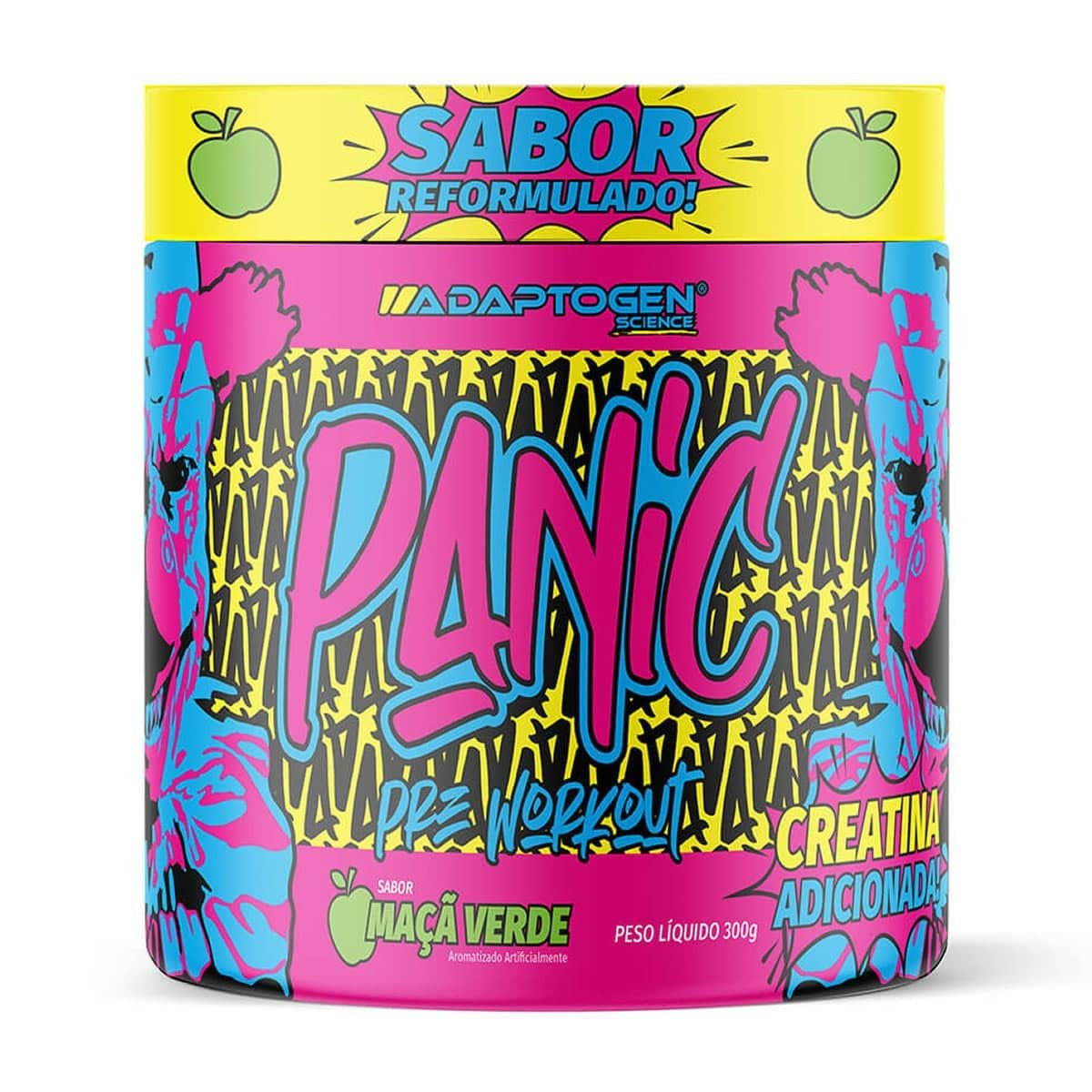 PRE-TREINO PANIC ADAPTOGEN SCIENCE SABOR MACA VERDE 300G