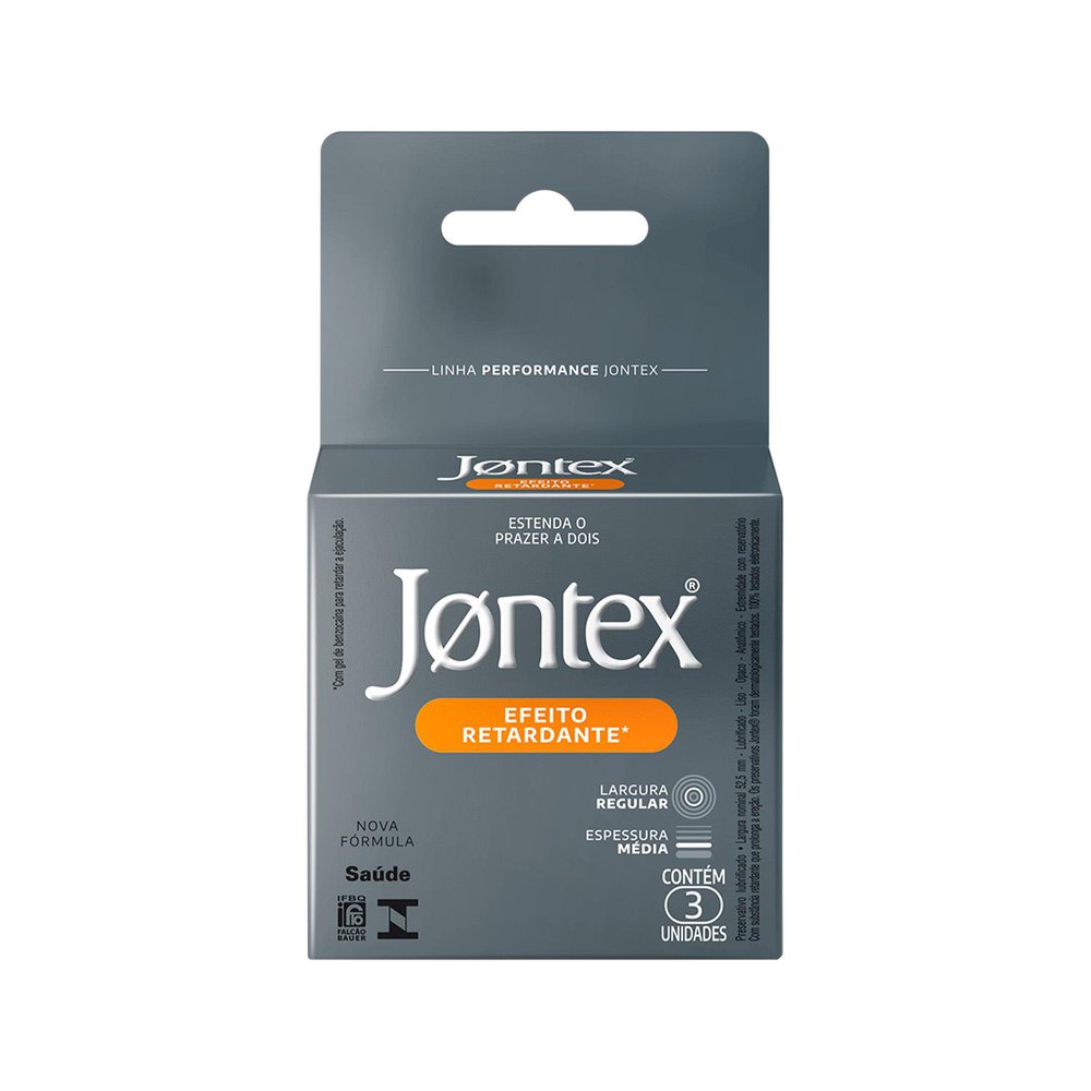 PRESERVATIVO JONTEX EFEITO RETARDANTE COM 3 UNIDADES