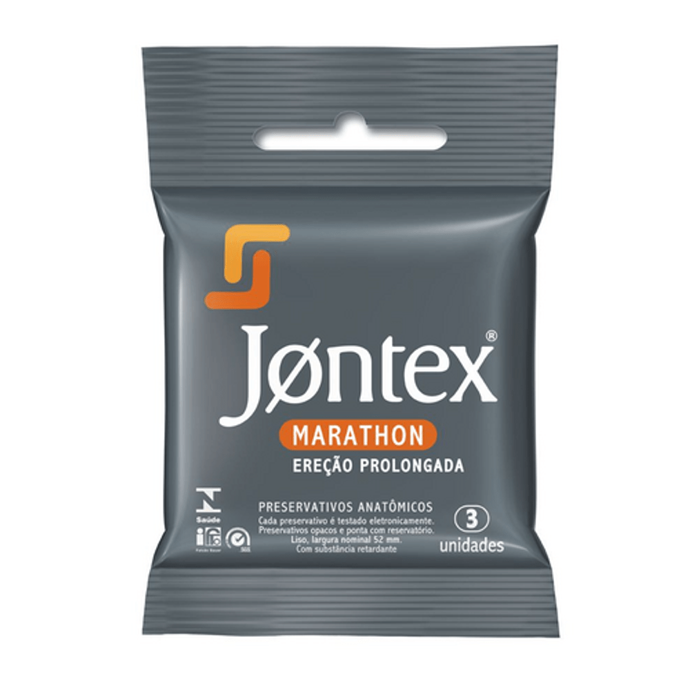 PRESERVATIVO JONTEX MARATHON COM 3 UNIDADES