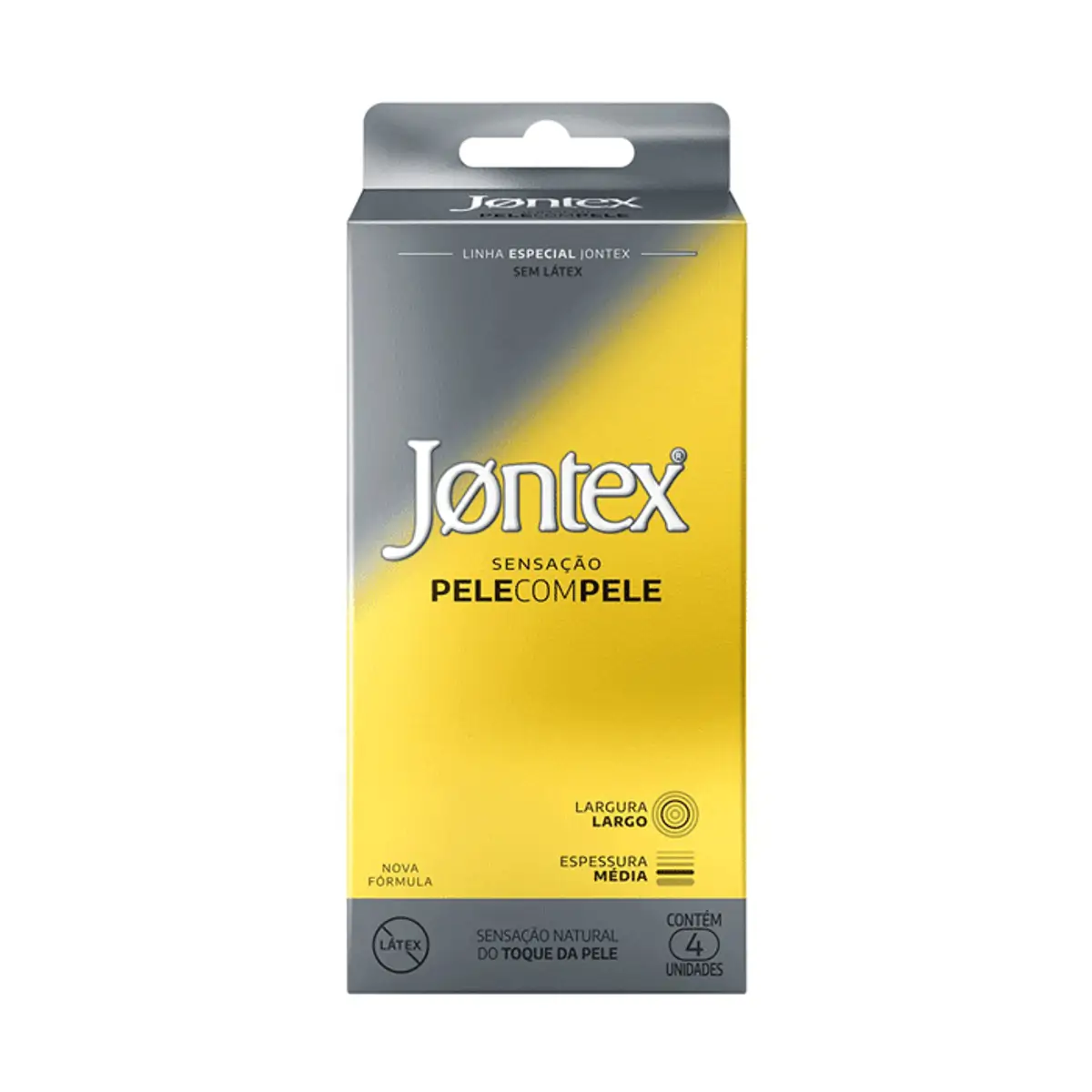 PRESERVATIVO JONTEX PELE COM PELE COM 4 UNIDADES