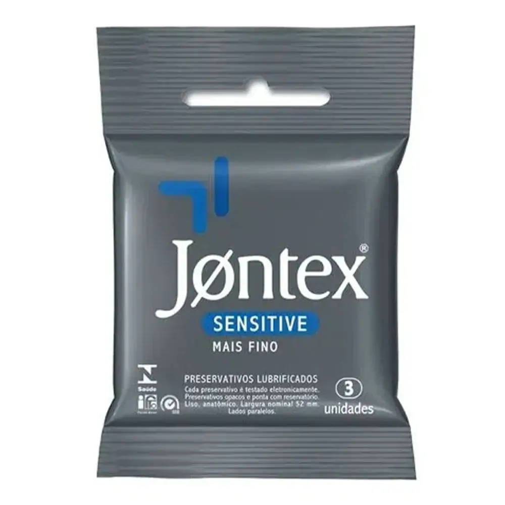 PRESERVATIVO JONTEX SENSITIVE COM 3 UNIDADES