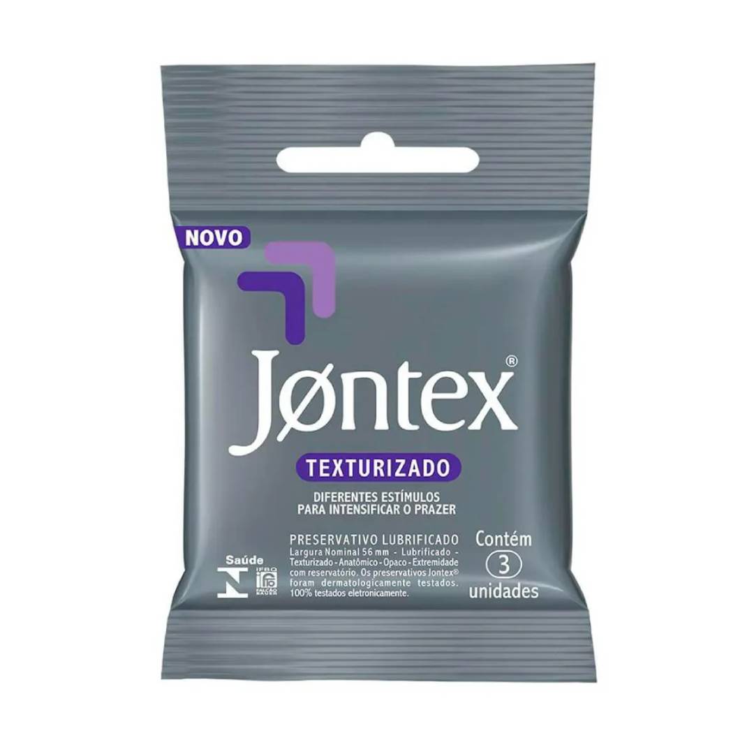 PRESERVATIVO JONTEX TEXTURIZADO COM 3 UNIDADES