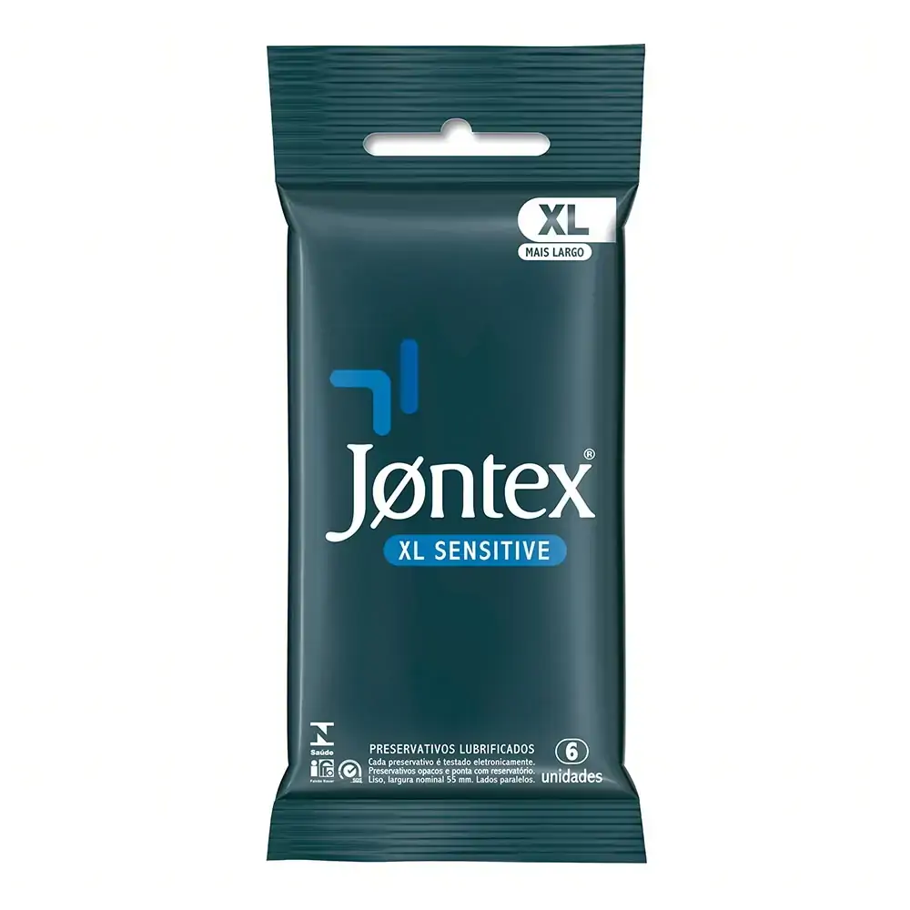PRESERVATIVO JONTEX XL SENSITIVE COM 6 UNIDADES