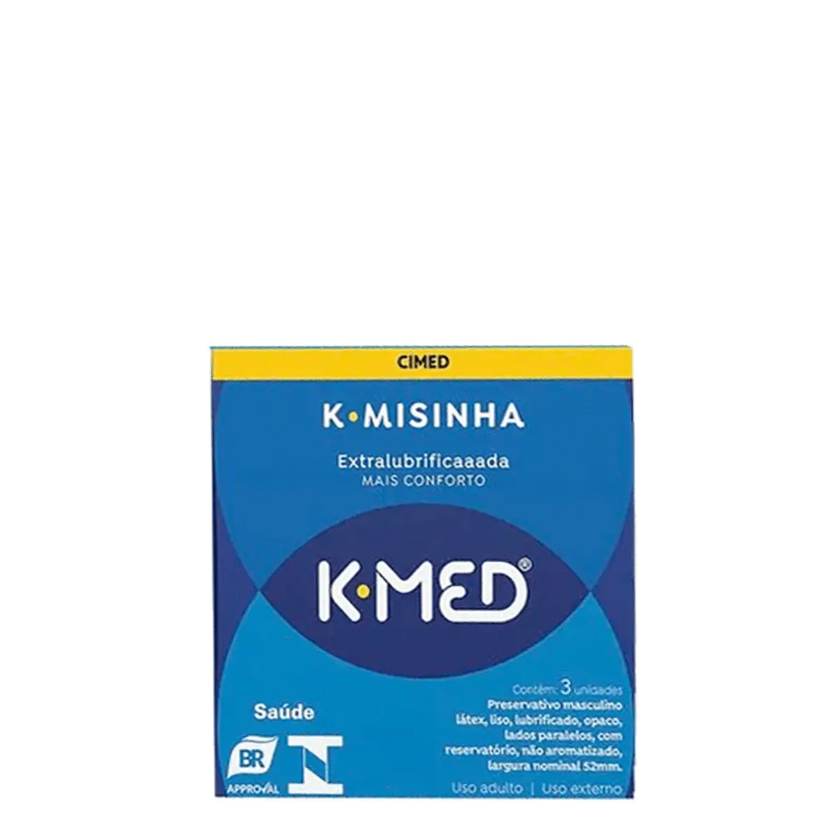 PRESERVATIVO K-MED K-MISINHA TRADICIONAL COM 3 UNIDADES