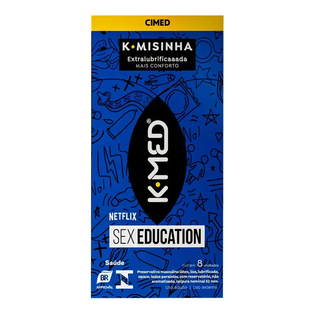 PRESERVATIVO K-MED K-MISINHA TRADICIONAL SEX EDUCATION COM 8 UNIDADES
