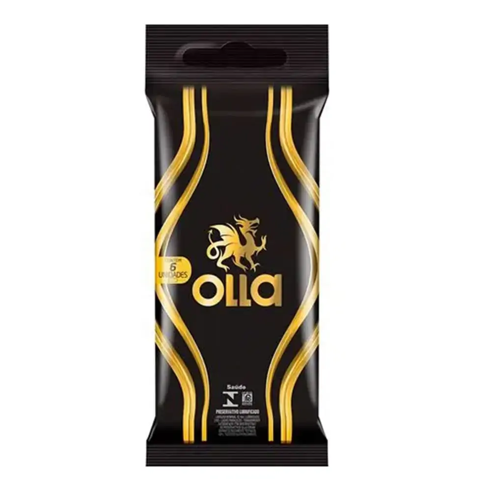 PRESERVATIVO OLLA LUBRIFICADO DE BOLSO COM 6 UNIDADES