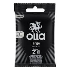 PRESERVATIVO OLLA LUBRIFICADO LARGE COM 3 UNIDADES