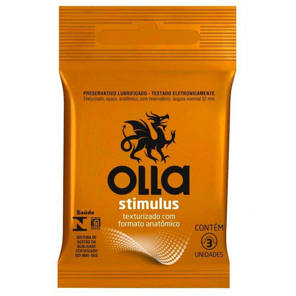 PRESERVATIVO OLLA STIMULUS COM 3 UNIDADES