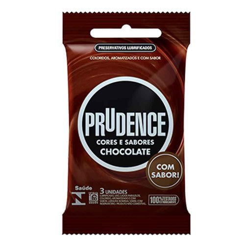 PRESERVATIVO PRUDENCE CHOCOLATE COM 3 UNIDADES