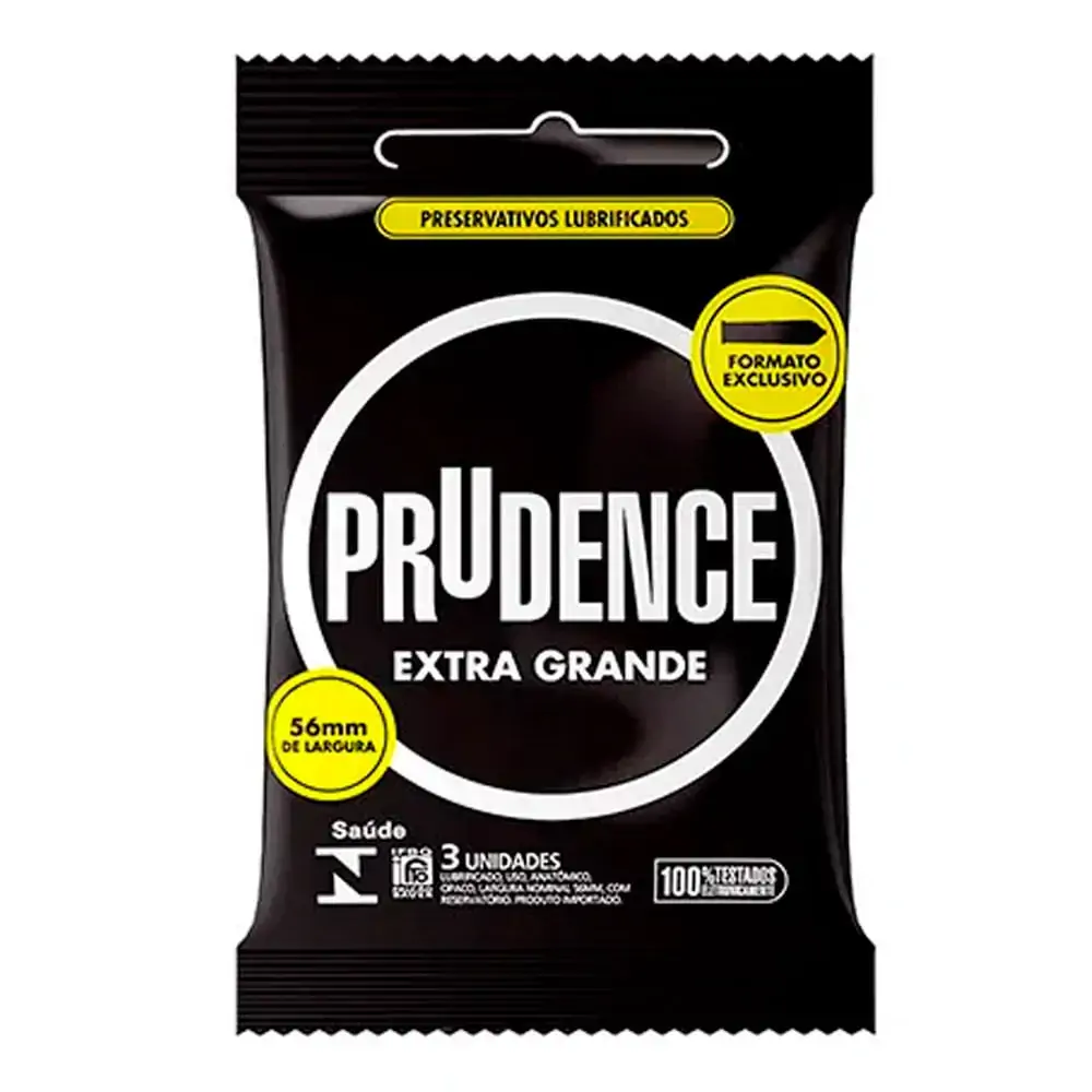PRESERVATIVO PRUDENCE EFEITO GRANDE COM 3 UNIDADES