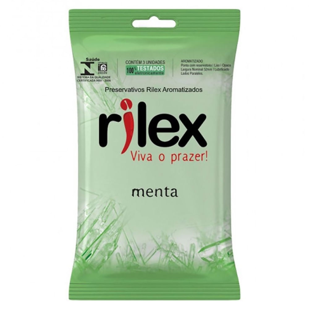 PRESERVATIVO RILEX MENTA COM 3 UNIDADES