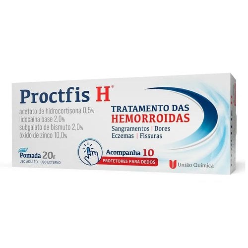 PROCTFIS H BISNAGA COM 20G E 10 PROTETORES DE DEDOS
