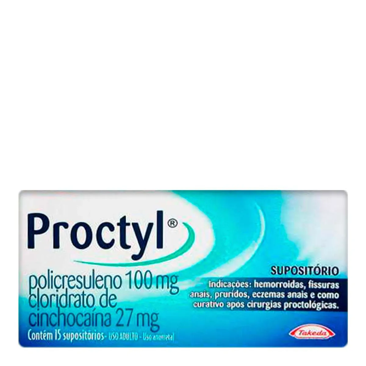 PROCTYL CAIXA COM 15 SUPOSITORIOS RETAIS