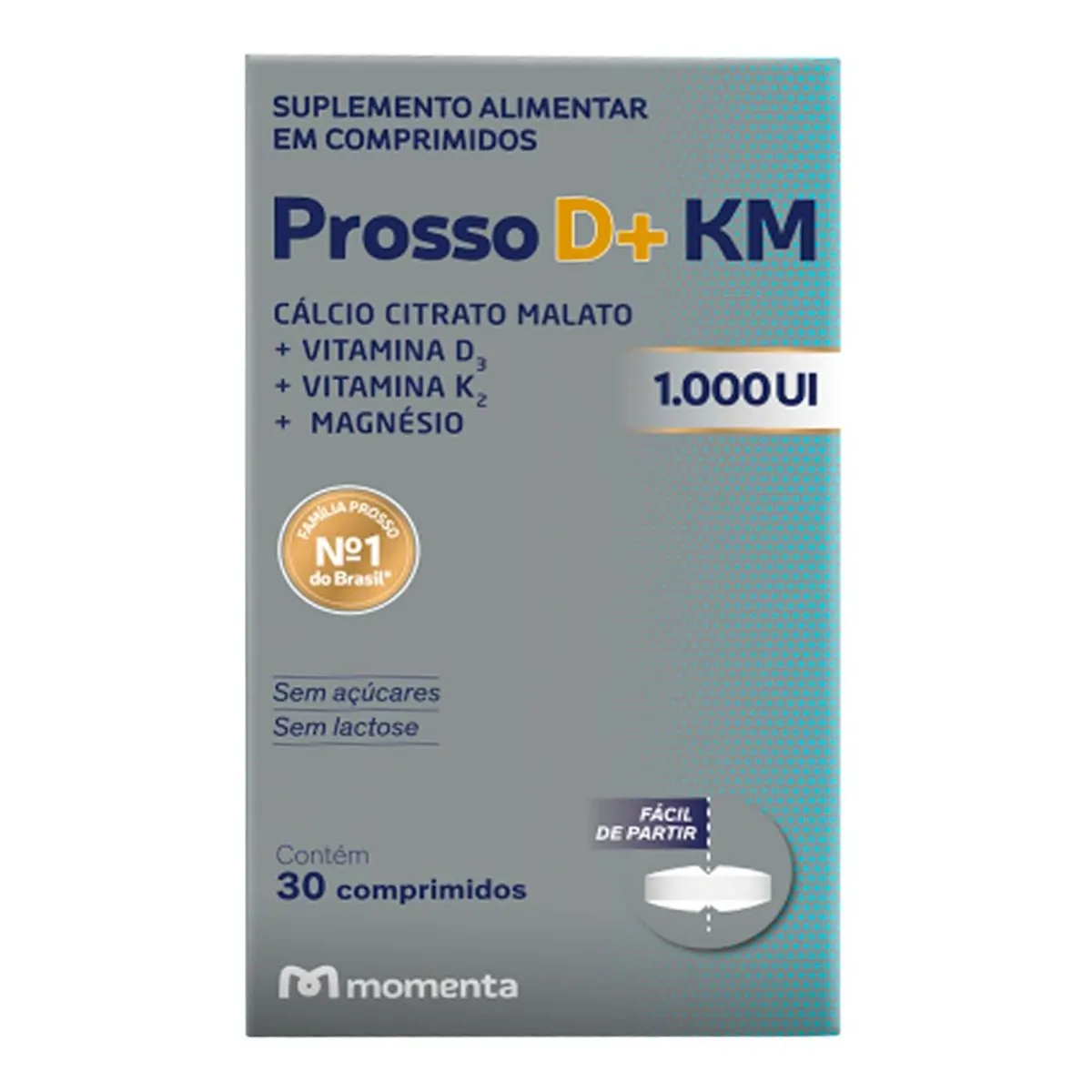 PROSSO D+KM 1000UI CAIXA COM 30 COMPRIMIDOS