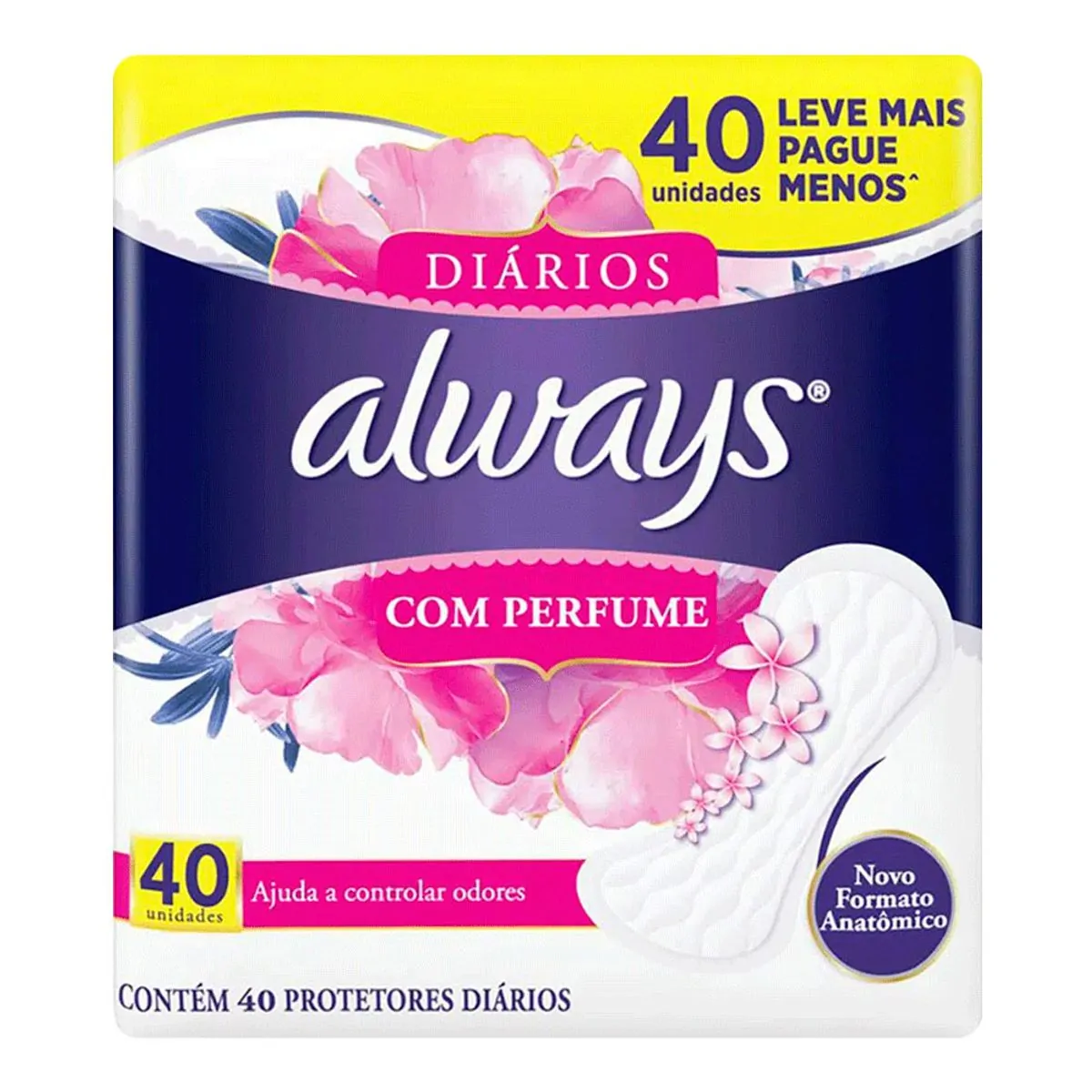 PROTETOR DIARIO ALWAYS COM PERFUME COM 40 UNIDADES