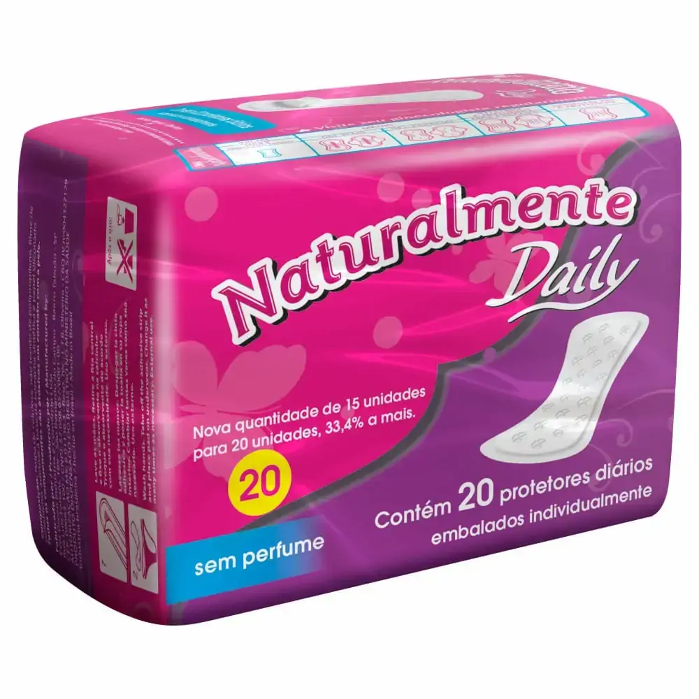 PROTETOR DIARIO NATURALMENTE DAILY COM 20 UNIDADES