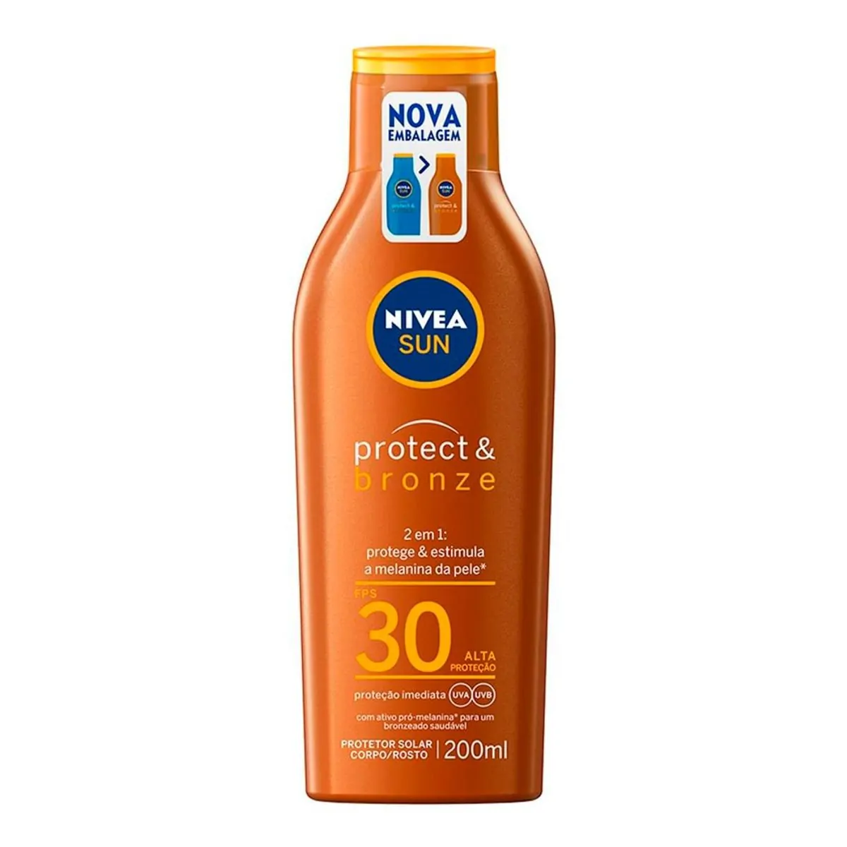 PROTETOR SOLAR BRONZEADOR HIDRATANTE NIVEA FPS30 200ML