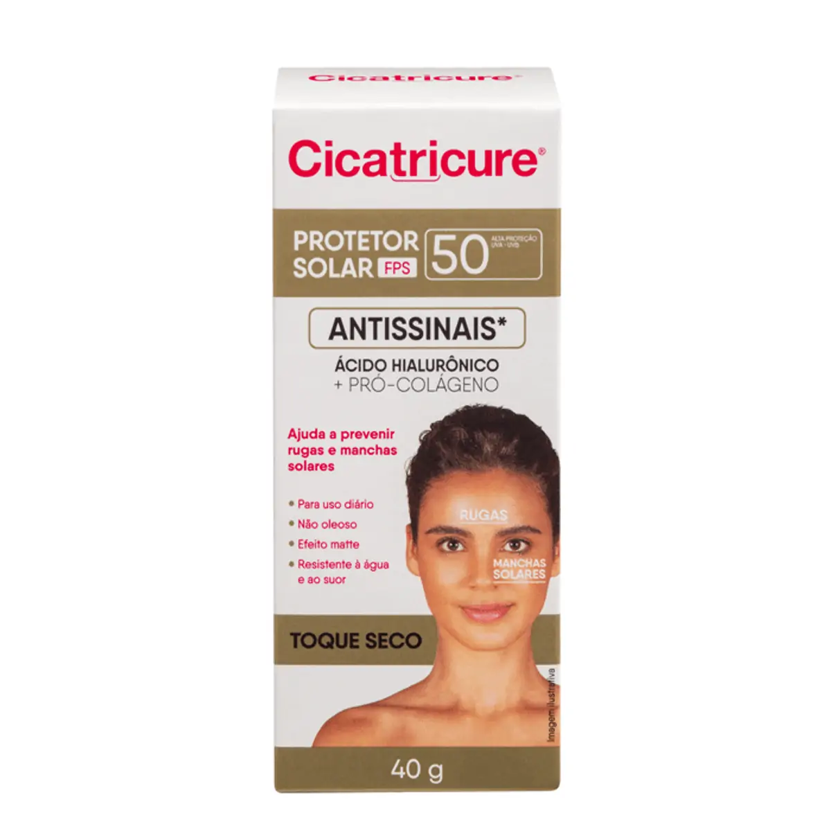 PROTETOR SOLAR CICATRICURE MATTE FPS50 40G