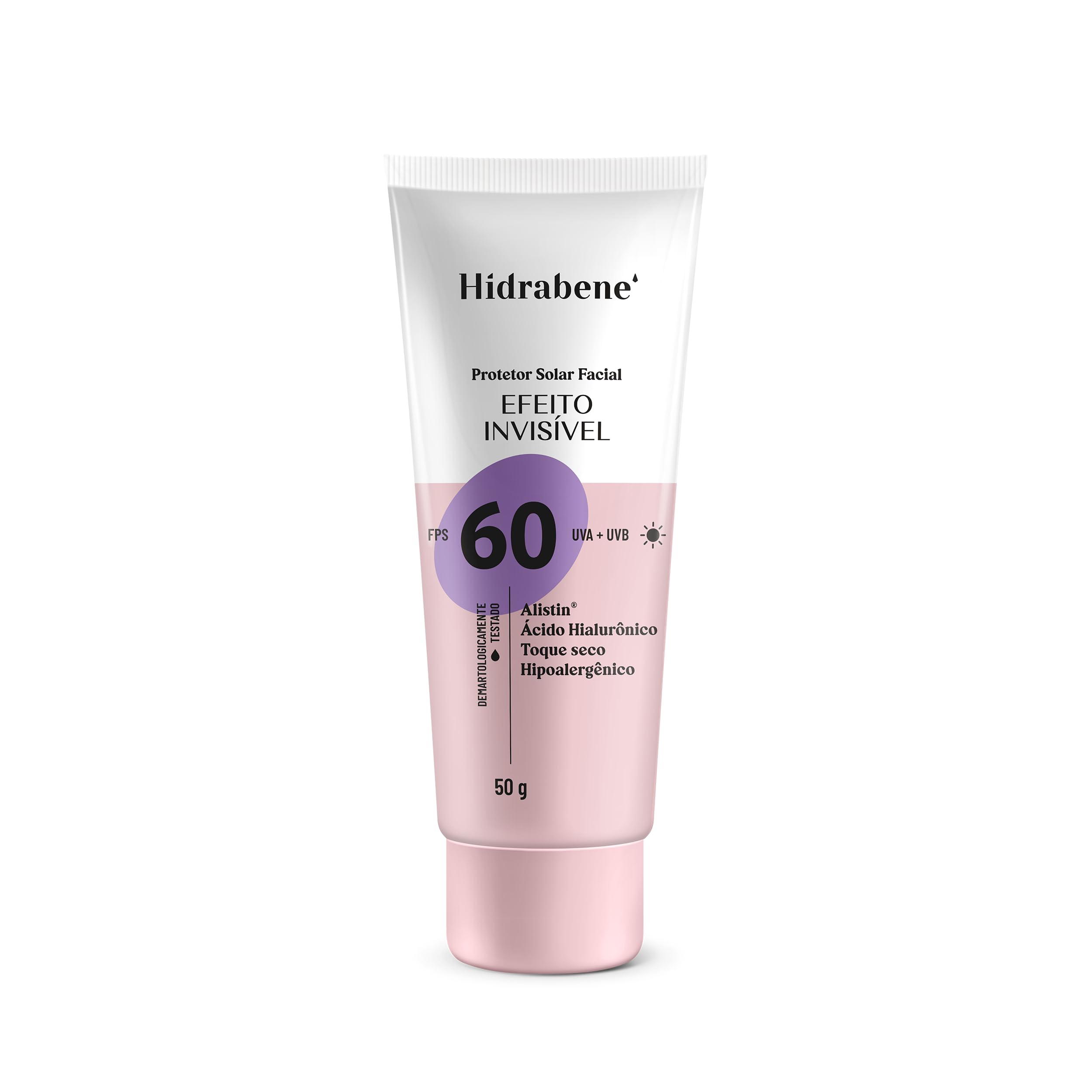 PROTETOR SOLAR FACIAL HIDRABENE INVISIVEL FPS60 50G
