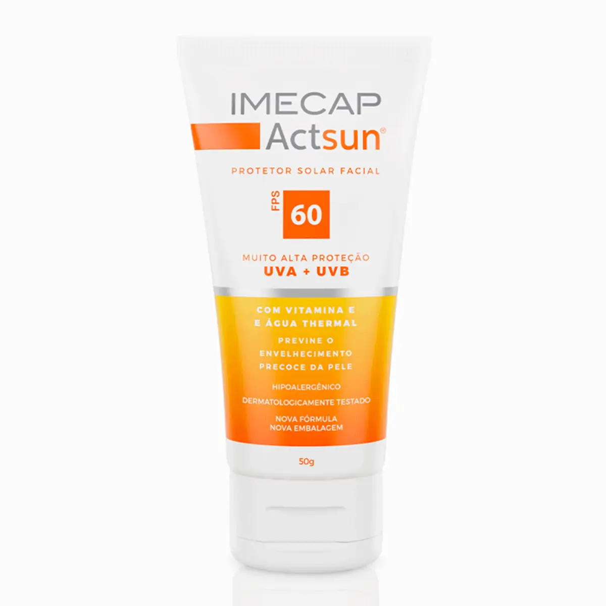 PROTETOR SOLAR IMECAP ACTSUN FPS60 BISNAGA COM 50G