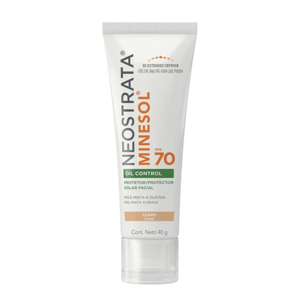 PROTETOR SOLAR NEUTROGENA MINESOL OIL CONTROL FPS70 COR CLARO 40G