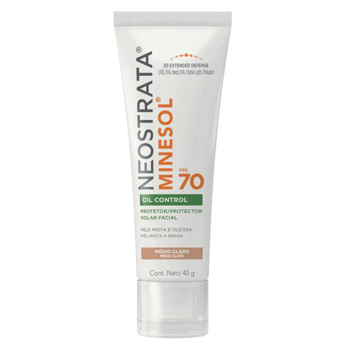 PROTETOR SOLAR NEUTROGENA MINESOL OIL CONTROL FPS70 COR MEDIO CLARO 40G