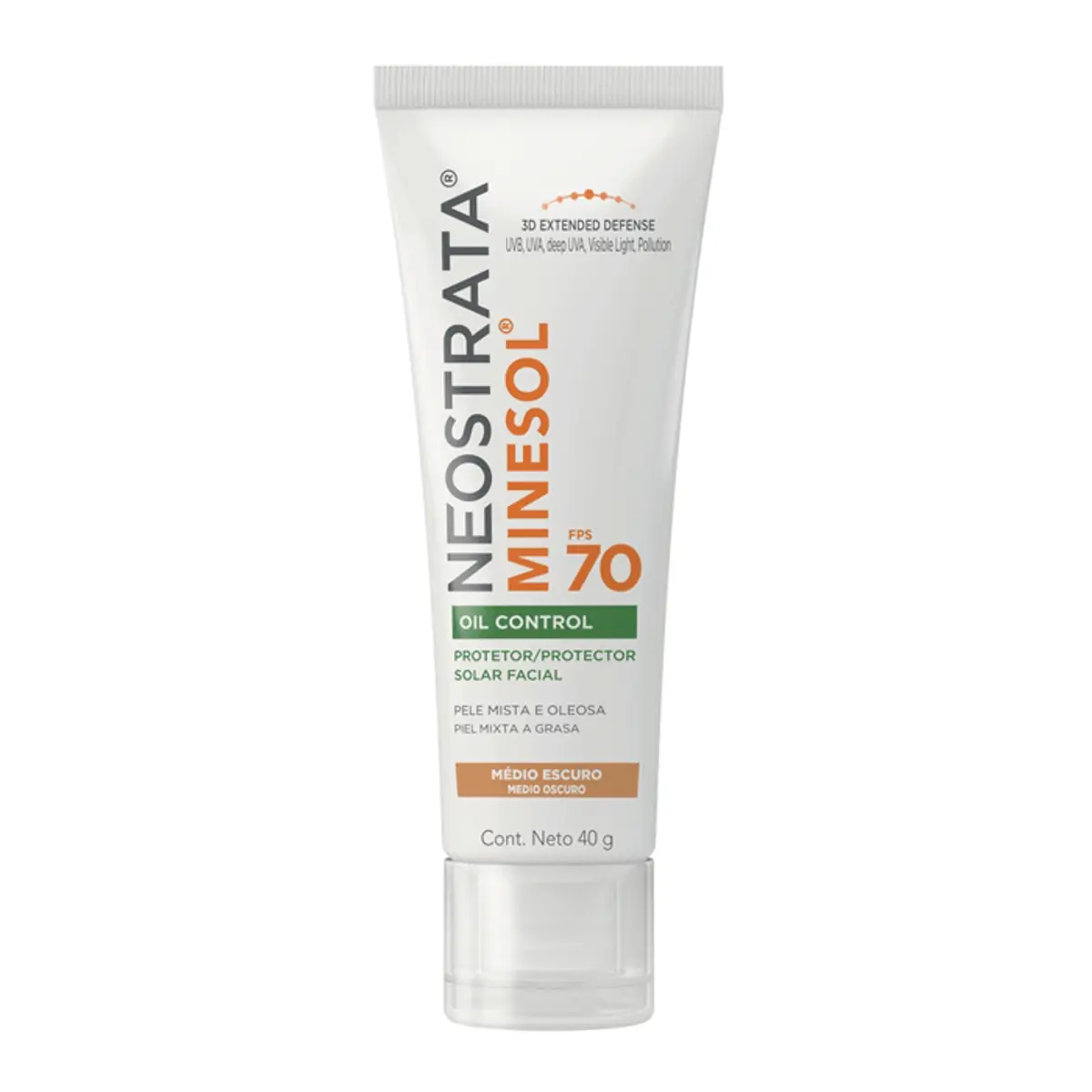PROTETOR SOLAR NEUTROGENA MINESOL OIL CONTROL FPS70 COR MEDIO ESCURO 40G