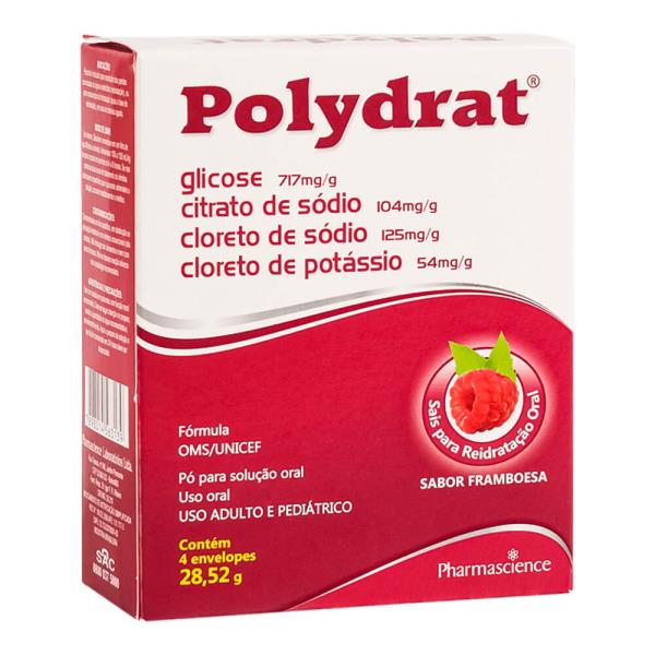 REIDRATANTE ORAL POLYDRAT PO SABOR FRAMBOESA 28,52G