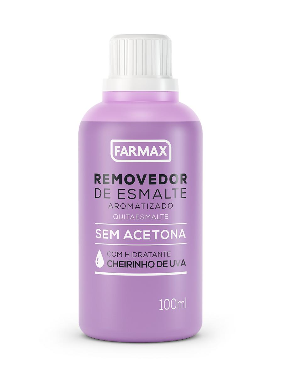 REMOVEDOR DE ESMALTE FARMAX SEM ACETONA UVA 100ML