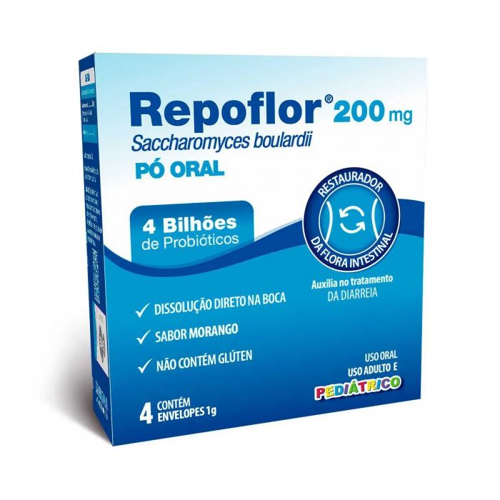 Thumbnail de REPOFLOR 200MG PO ORAL CAIXA COM 4 SACHES