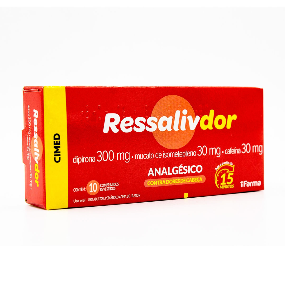 RESSALIVDOR 30MG+300MG+30MG CAIXA COM 10 COMPRIMIDOS REVESTIDOS