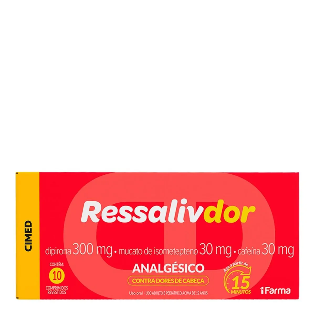 Thumbnail de RESSALIVDOR 30MG+300MG+30MG CAIXA COM 10 COMPRIMIDOS REVESTIDOS