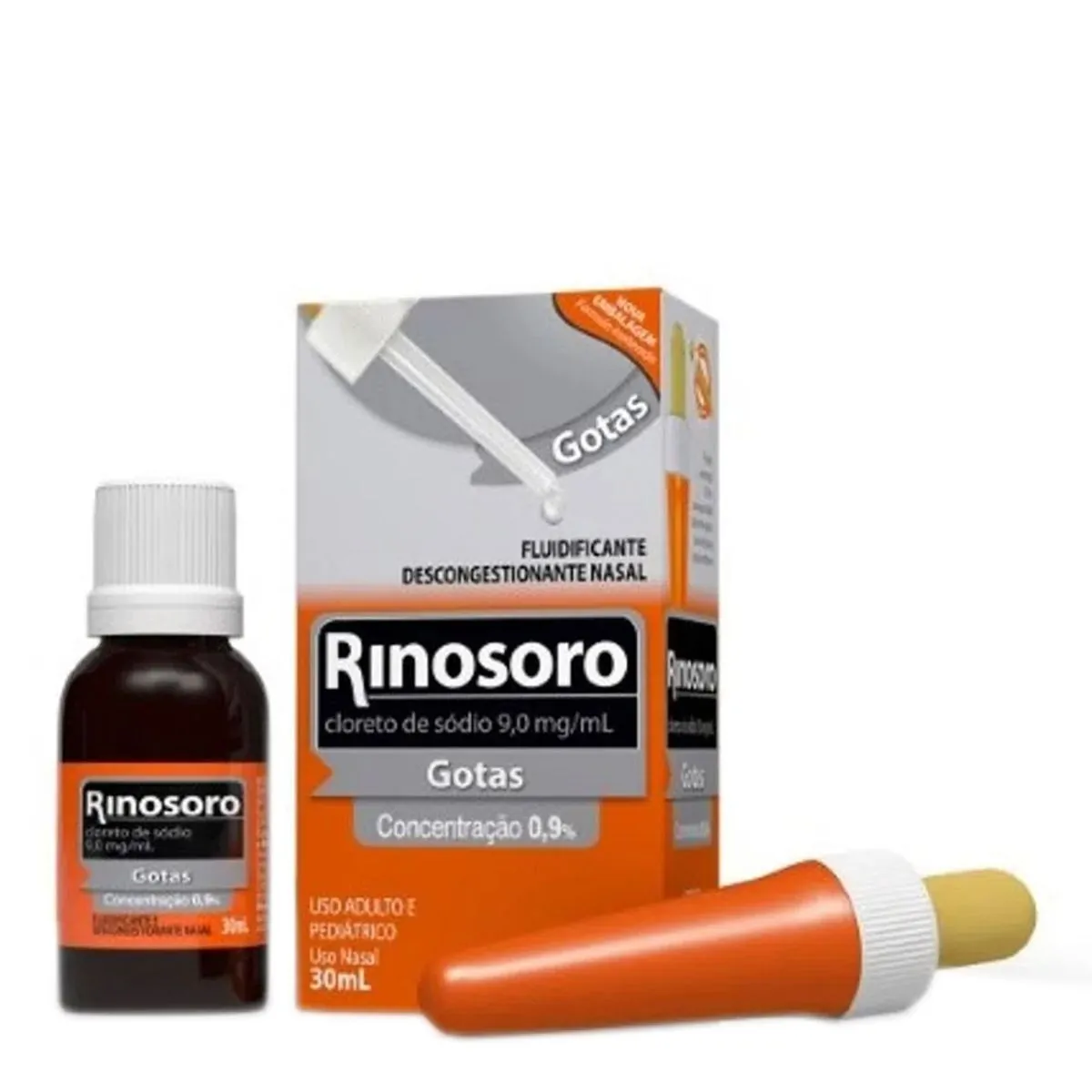 RINOSORO 9MG+0,1MG SOLUCAO NASAL FRASCO COM 30ML COM CONTA-GOTAS