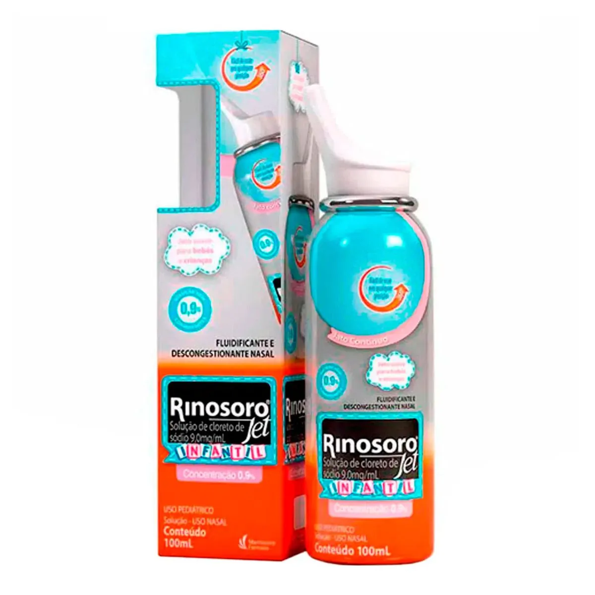 RINOSORO JET 0,9% INFANTIL FRASCO COM 100ML