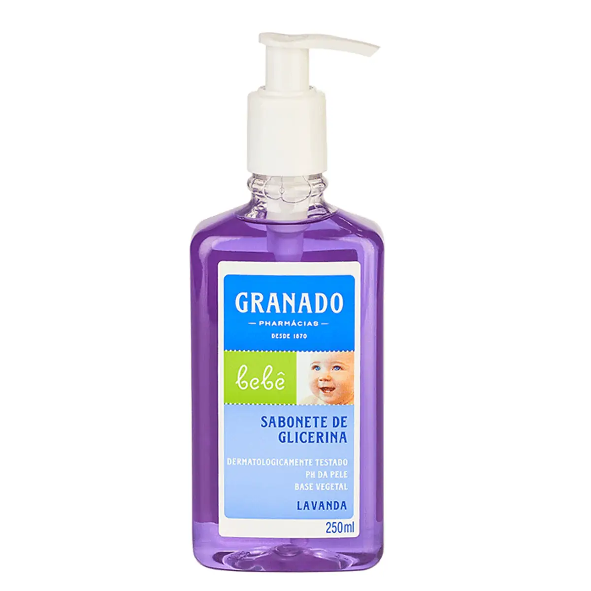 SABONETE DE GLICERINA BEBE GRANADO LAVANDA 250ML