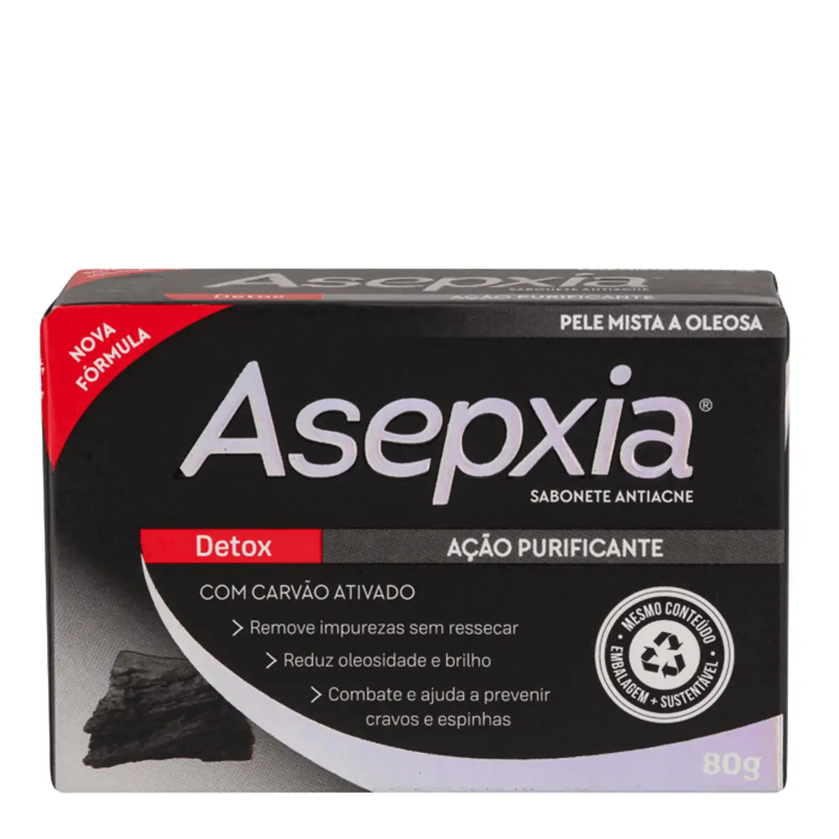 SABONETE EM BARRA ASEPXIA DETOX 80G
