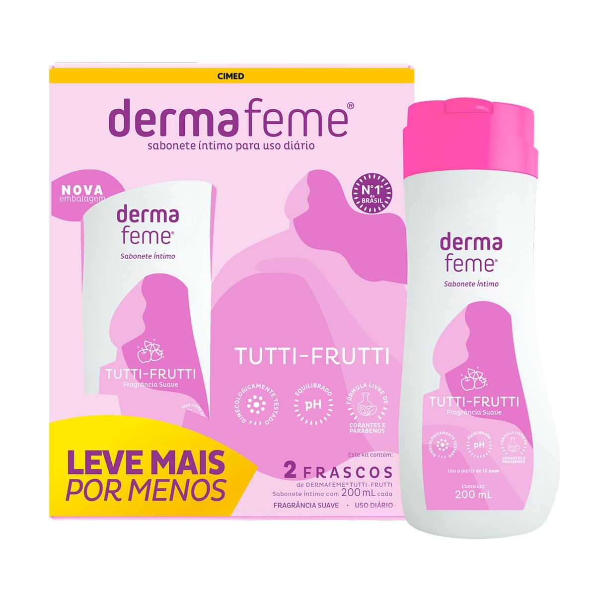 SABONETE INTIMO DERMAFEME TUTTI FRUTTI 200ML