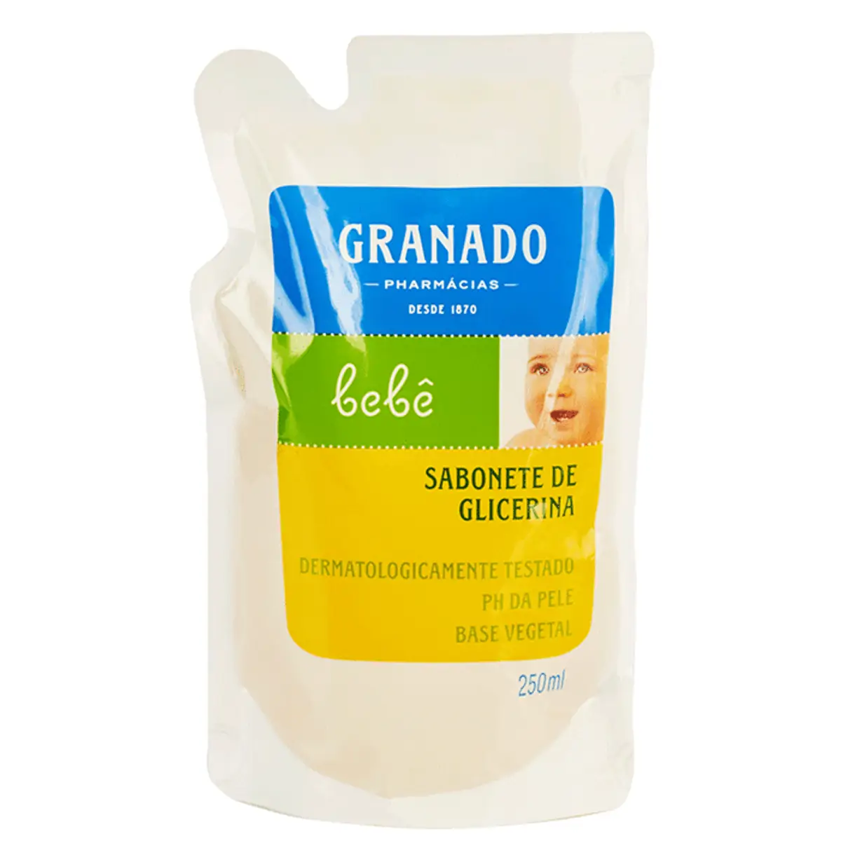SABONETE LIQUIDO DE GLICERINA GRANADO BEBE TRADICIONAL REFIL 250ML